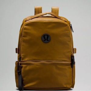 Lulu lemon backpack in gold. Never been used. Smoke free home.
